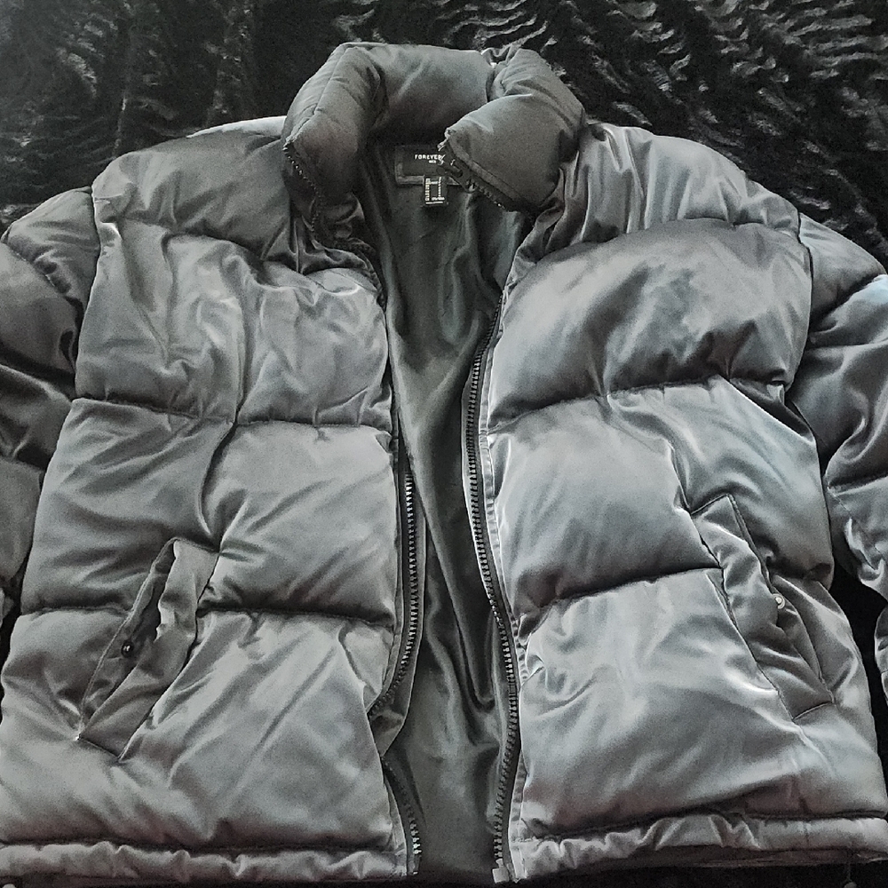 Gray Puffer Jacket - image 1